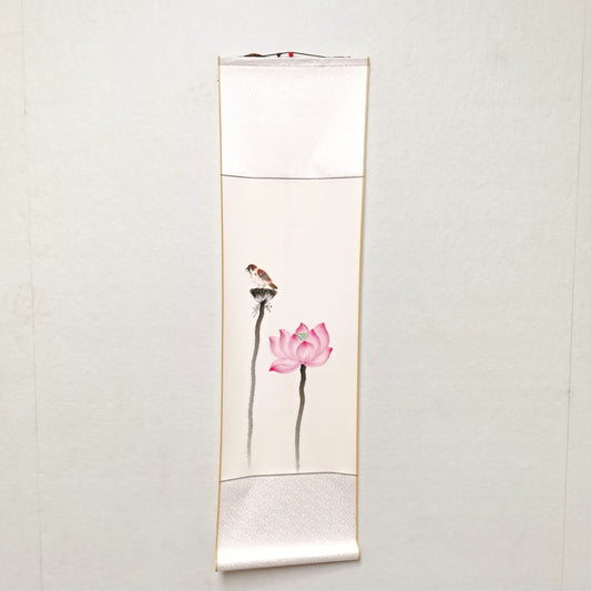 Chinese painting-Lotus and Bird Small scroll