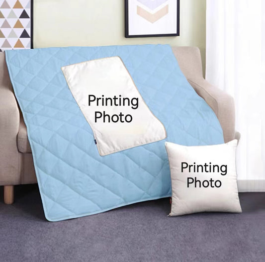 Cushion with Blanket inside, with quilt inside