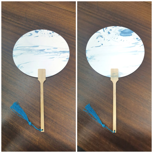 Paint fan-with nature paint and water