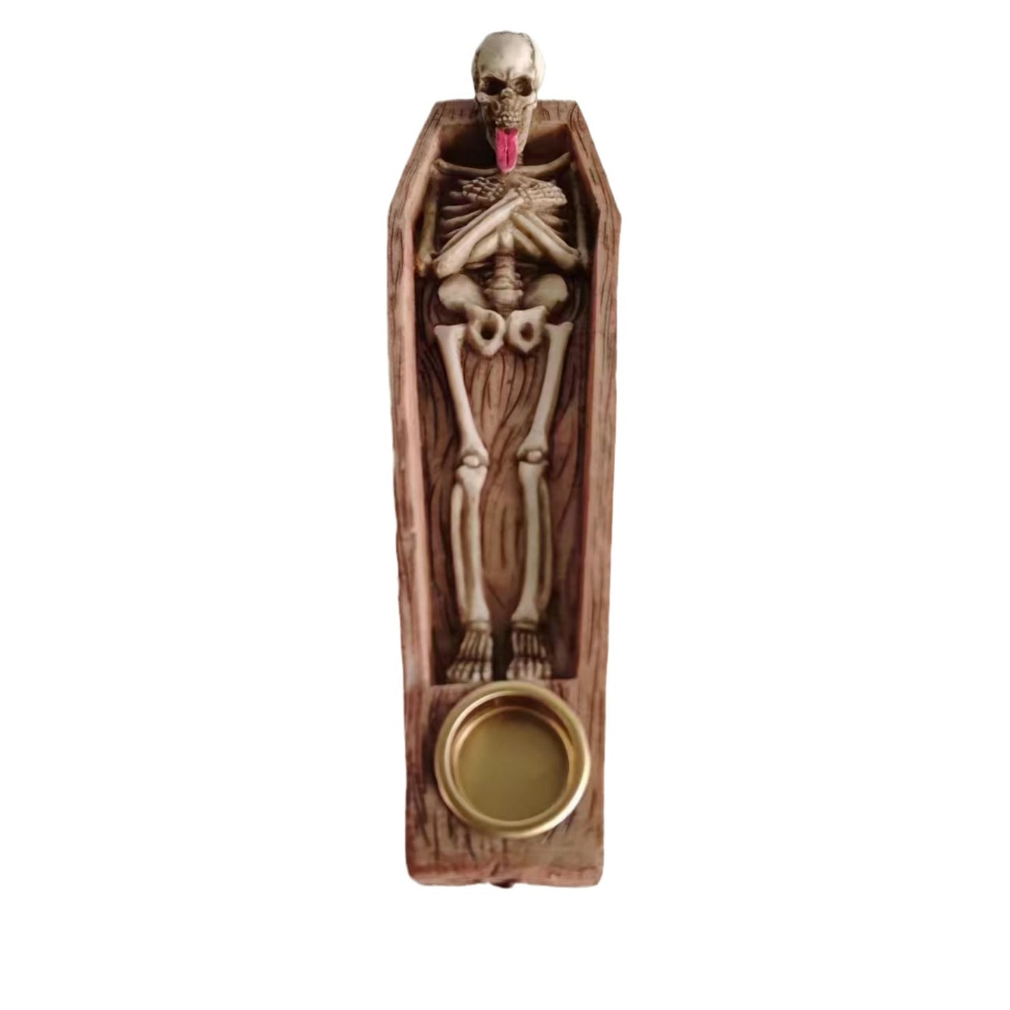 Skull incense inserted Halloween Gothic, resin crafts creative accessories, scary accessories real