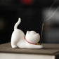 Palace Museum's Cultural and Creative Products Chinese Style Cat Cute Office Desktop Car Cat Incense Holder Decoration Mini Decoration Suit