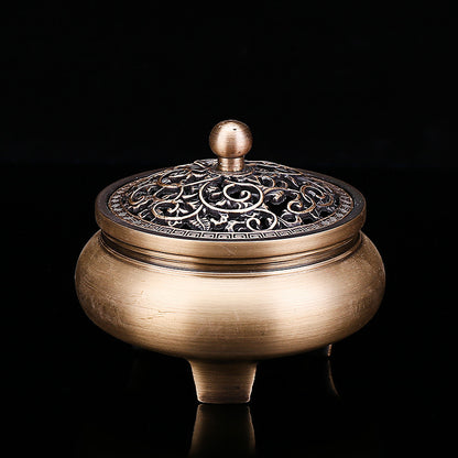 Incense Burner Household Incense Coil Burner Multi-Purpose Incense Burner Antique Sandalwood Stove Joss-Stick Incense Burner Buddha Offering Incense Incense Ornaments