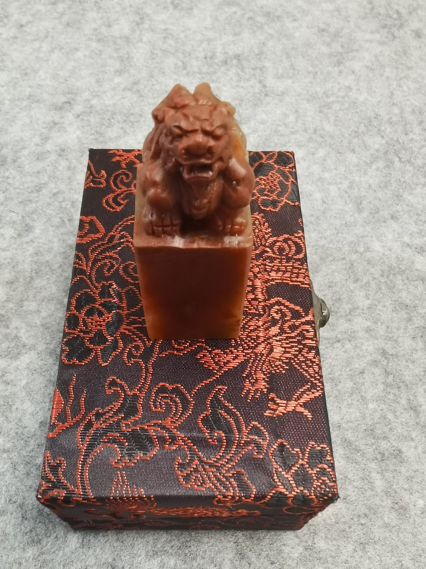 Stamp-Chinese stamp with lions on the top. Customize gift for friends and family