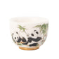 Panda Plain Roast White Jade Master Cup Single Cup High-End Gold Painting Tea Tasting Cup Chinese Ceramic Kung Fu White Porcelain Tea