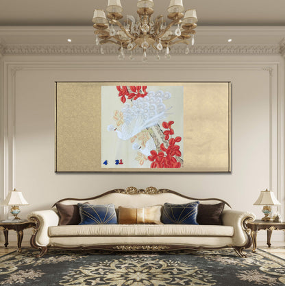 Chinese painting-Chinese birds.  Birds and flowers. Living room or study decoration