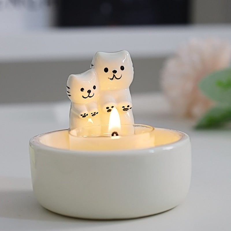 Ceramic Ghost CandlestickinsAmazon Aromatherapy Candle Cute Ghost Nordic Style Decoration Halloween Gift