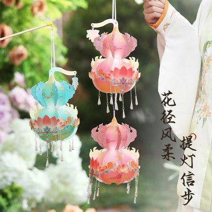 New Year Spring Festival Handmade Lantern diy Children's Portable Luminous Antique Festive Lantern Material Package Snake New Year Stall