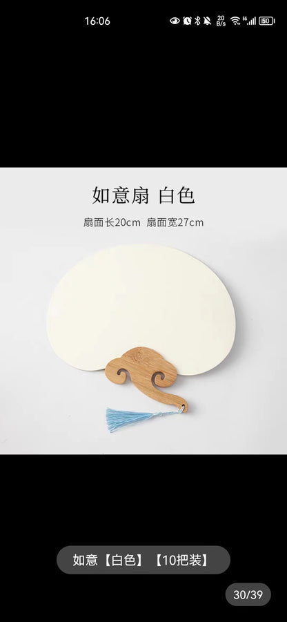 Chinese painting-fans. One side has Chinese painting, the other side can be customized by yourself