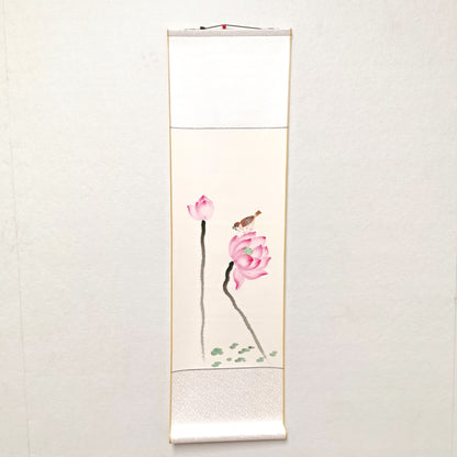 Chinese painting-Lotus and Bird Small scroll