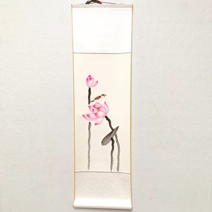 Chinese painting-Lotus and Bird Small scroll