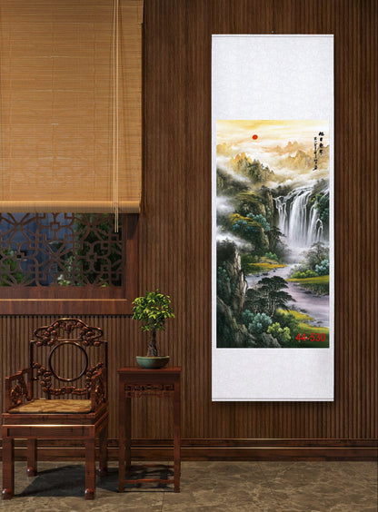 Chinese painting-decoration pictures of golden pheasant and four gentlemen plants