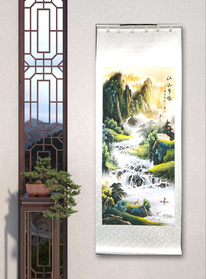Chinese painting-decoration pictures of golden pheasant and four gentlemen plants