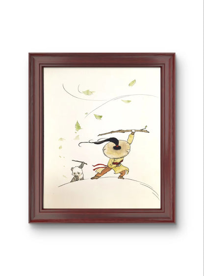 Chinese Painting Table Decoration in the Frame