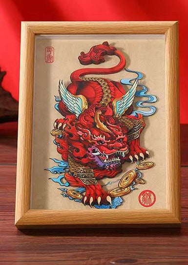 Chinese Painting Frame-3D Painting. Wedding present. DIY Decoration. Kids toy. parents kids games