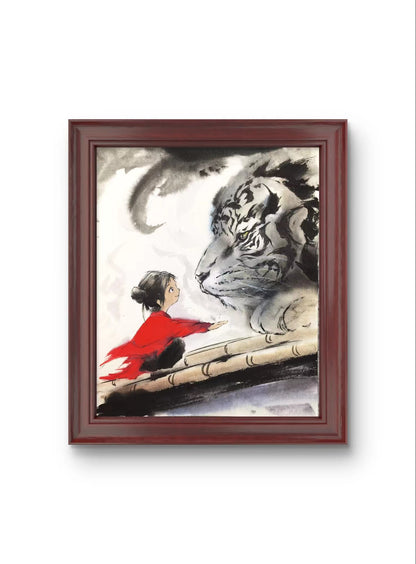 Chinese Painting Table Decoration in the Frame