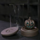 Purple Clay Backflow Incense Burner Creative Halloween Pumpkin LED Light Windshield Backflow Incense Burner Decoration