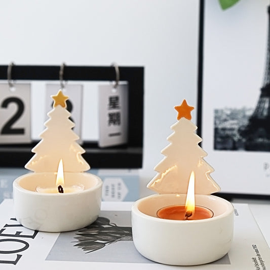 Christmas Tree Candlestick  Fragrance Decoration Christmas Gift Household Candle Aromatherapy Gift Amazon New Product