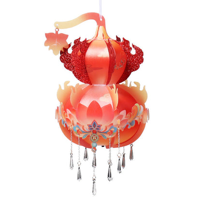 New Year Spring Festival Handmade Lantern diy Children's Portable Luminous Antique Festive Lantern Material Package Snake New Year Stall