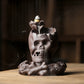 Purple Sand Skull Backflow Incense Burner Easter Ceramic Crafts Home Indoor Scene Decoration Incense Burner