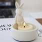 INS Ceramic Cartoon Bunny Candlestick Nordic Home Aromatherapy Candle Utensils Household Cross-Border Ceramic Crafts