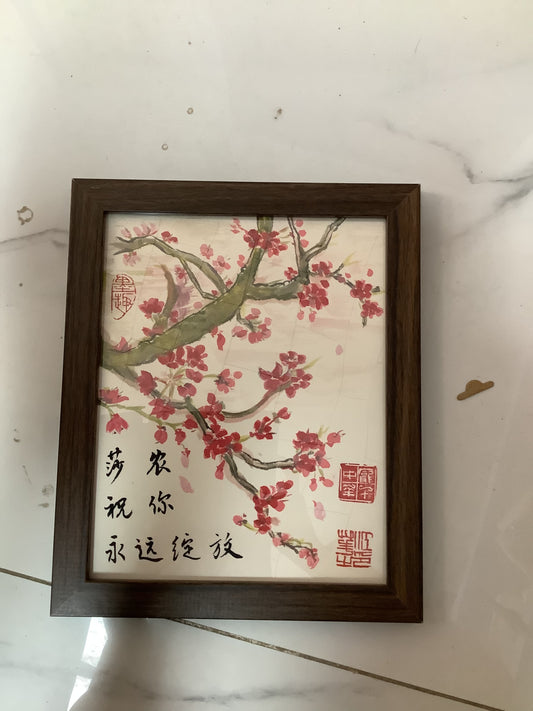 Chinese painting- a set of fan , a frame and a hanging scroll