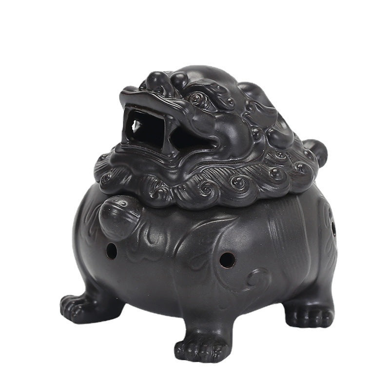 Lion Ceramic Incense Coil Burner Crafts Incense Ornaments Backflow Incense Burner Creative Home Incense Holder Incense Burner Tea Ornaments