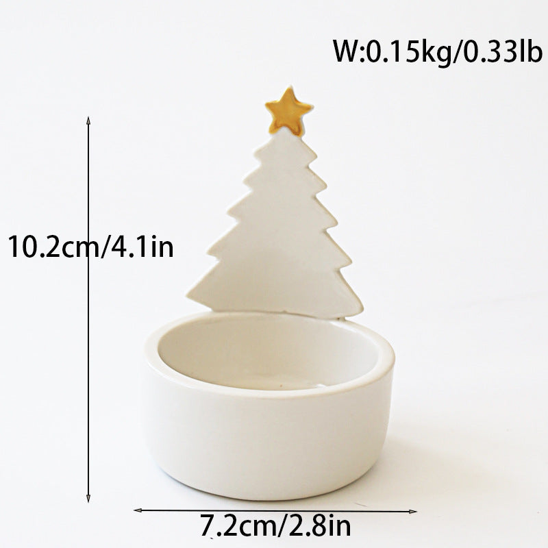 Christmas Tree Candlestick  Fragrance Decoration Christmas Gift Household Candle Aromatherapy Gift Amazon New Product