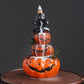 Original Resin Halloween Pumpkin Backflow Incense Burner Creative European Ghost Festival Backflow Incense Burner Gift