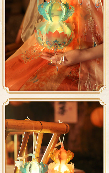 New Year Spring Festival Handmade Lantern diy Children's Portable Luminous Antique Festive Lantern Material Package Snake New Year Stall