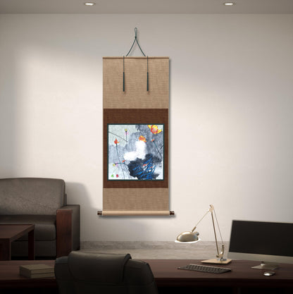 Chinese painting-Plants. Lotus. Living room decoration.