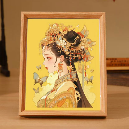 Chinese Quintessence Beijing Opera Characters3D Three-Dimensional Painting with Photo Frame Handmade diy Desktop Decoration Cultural and Creative Gifts Chinese New Year