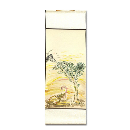 Chinese hanging scroll- pure handmade, customize painting and calligraphy together-Large Size Painting