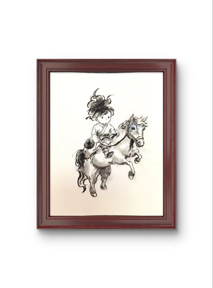 Chinese Painting Table Decoration in the Frame