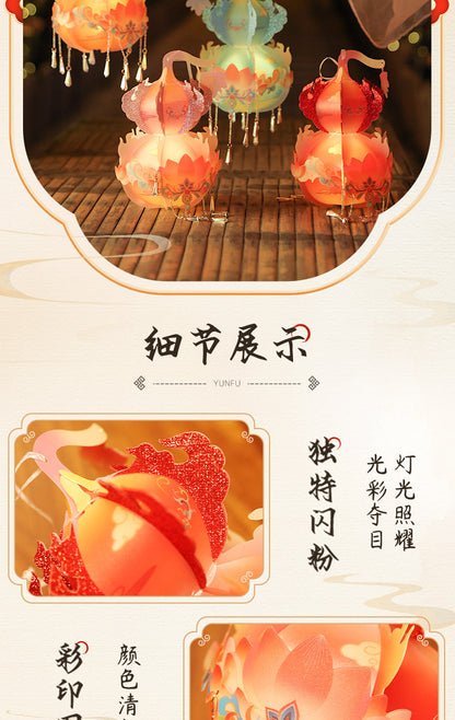 New Year Spring Festival Handmade Lantern diy Children's Portable Luminous Antique Festive Lantern Material Package Snake New Year Stall