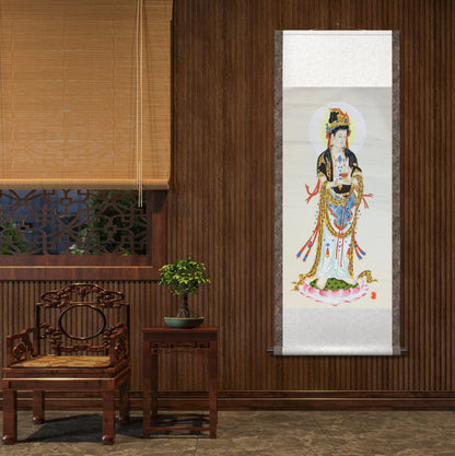 Chinese Painting-  Guanyin,Buddha.  Buddhism decoration