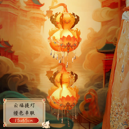 New Year Spring Festival Handmade Lantern diy Children's Portable Luminous Antique Festive Lantern Material Package Snake New Year Stall