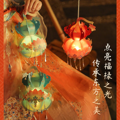 New Year Spring Festival Handmade Lantern diy Children's Portable Luminous Antique Festive Lantern Material Package Snake New Year Stall