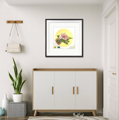 Chinese realistic painting-detailed painting.  Lotus.   Painted on hard paper jam