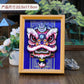 8Chinese-Style Chinese-Style Lion-Shaking diy Paper-Cut Painting Ornaments3D Three-Dimensional Photo Frame Chinese New Year