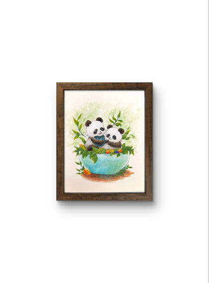 Chinese Painting Table Decoration in the Frame