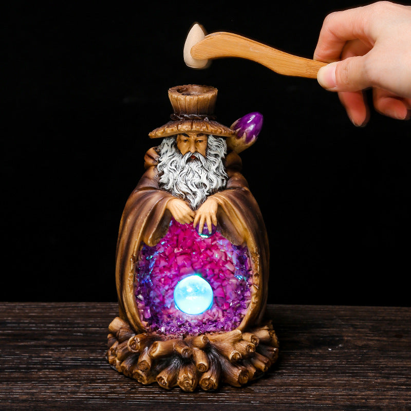 Wizard anime backward incense burner creative home decoration tea pet crafts Halloween evil spirits ornaments