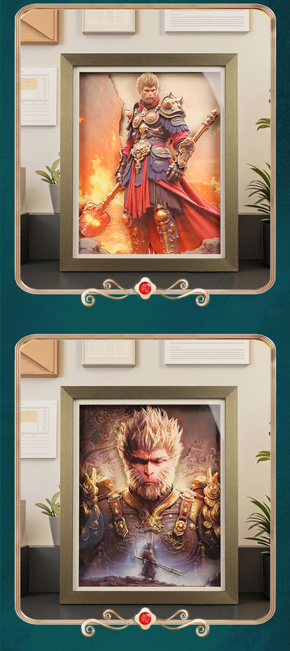 Myth around Wukong3D Three-Dimensional diy Painting with Photo Frame Decoration Gift for Friends and Students Chinese New Year