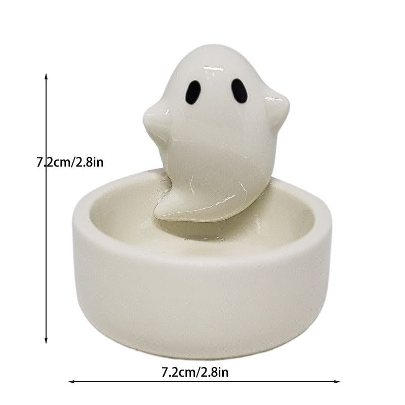 Ceramic Ghost CandlestickinsAmazon Aromatherapy Candle Cute Ghost Nordic Style Decoration Halloween Gift