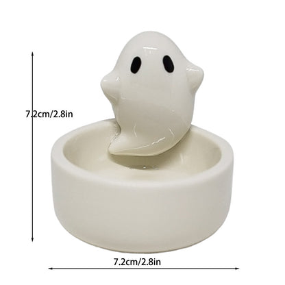 Ceramic Ghost CandlestickinsAmazon Aromatherapy Candle Cute Ghost Nordic Style Decoration Halloween Gift