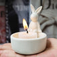 INS Ceramic Cartoon Bunny Candlestick Nordic Home Aromatherapy Candle Utensils Household Cross-Border Ceramic Crafts