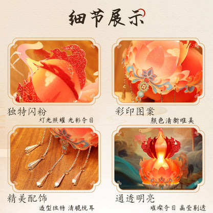 New Year Spring Festival Handmade Lantern diy Children's Portable Luminous Antique Festive Lantern Material Package Snake New Year Stall