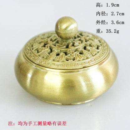 Rongsheng Incense Burner Mini Hollow Lotus Boshan Furnace Lucky Lion Indoor Incense Burner Antique Incense Holder Vintage Stove