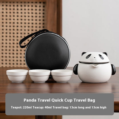 Panda Portable Travel Tea Set Mini Set Simple Outdoor Kung Fu Tea Cup Personal Special Camping Quick Cup