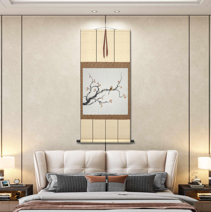 Chinese painting-Plants. Plum blossom and birds. Study decoration.