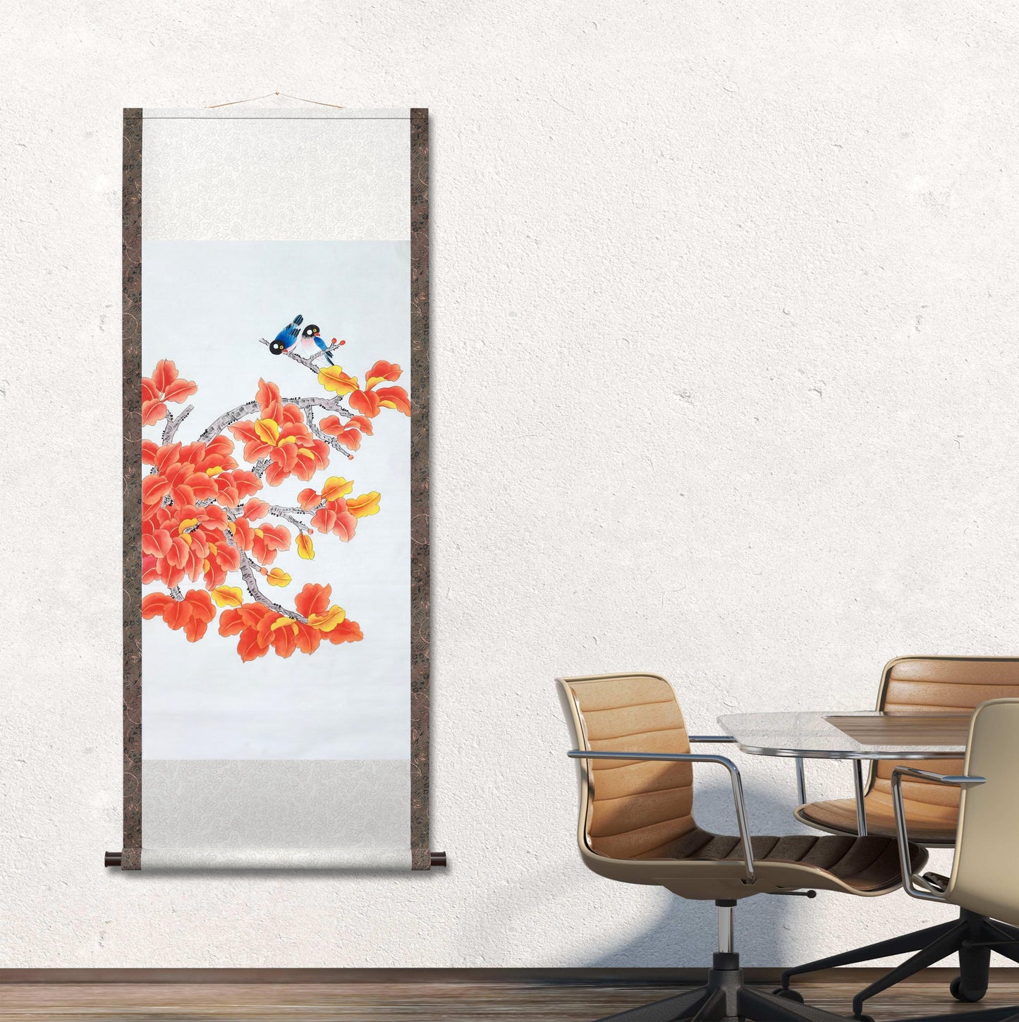 Chinese claborate-style painting .  Study decoration, lobby decoration